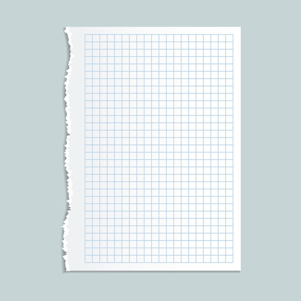 ノート用紙の概念の背景、現実的なスタイル - ベクター画像