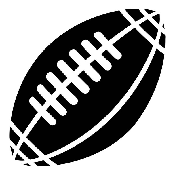Rugby icon, simple black style - Wektor, obraz