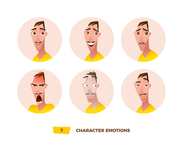 Tekens avatars emotie  - Vector, afbeelding