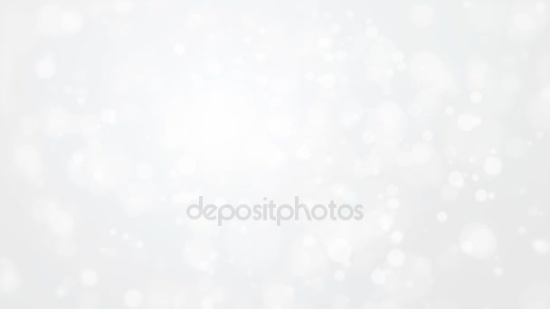 Silver white bokeh lights animated background - Footage, Video