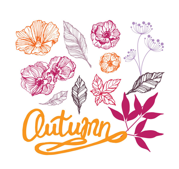 Bandeira tipográfica do Four Seasons. Cartaz de outono. Ilustração vetorial EPS 10
 - Vetor, Imagem