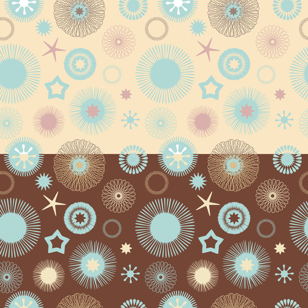 Set of 2 seamless abstract floral patterns - Vektor, kép