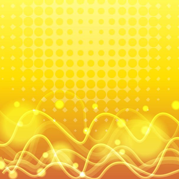 Background template with curve lines in yellow - Vector, Image