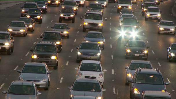λήξη της κυκλοφορίας αυτοκινητόδρομο του Λος Άντζελες - Πλάνα, βίντεο
