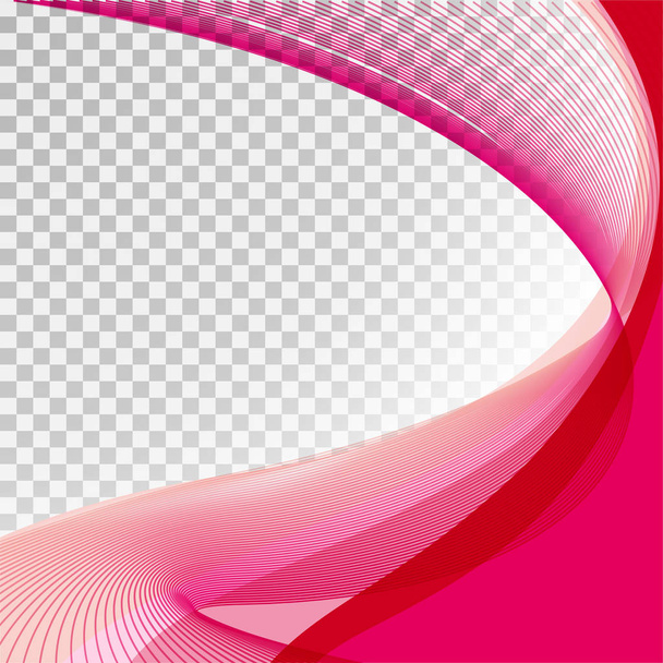 Red and pink lines on transparent background - Vector, Image