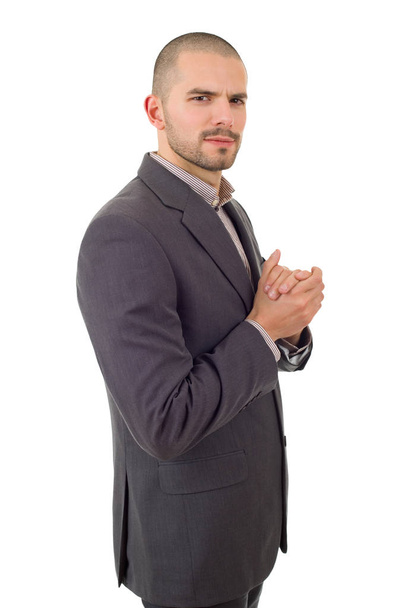 young business man portrait isolated on white  - Foto, Bild