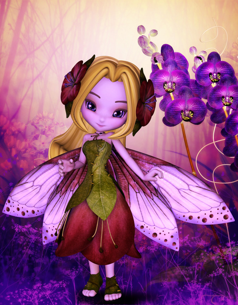 Purple fairy and violet - Photo, Image