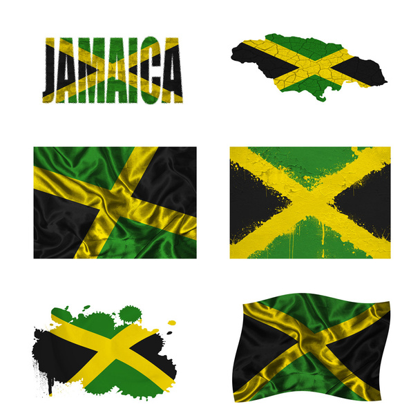 kolaż flaga Jamajki - Zdjęcie, obraz