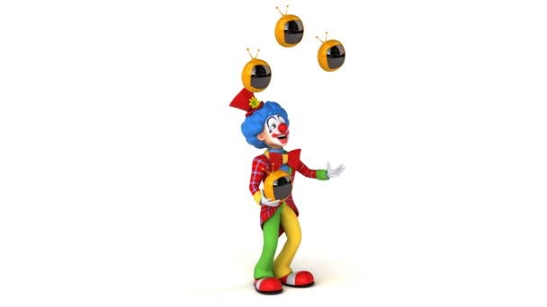 Clown jongleren met tv-toestellen  - Video