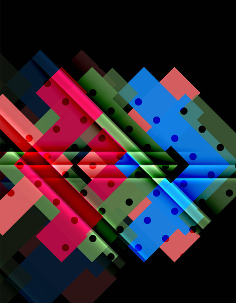 Color arrows on black background - Вектор,изображение