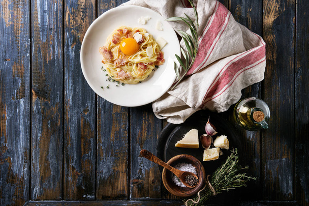 Italian pasta carbonara - Fotó, kép