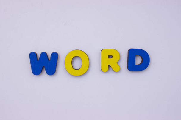 word from wooden letters - Foto, Imagen