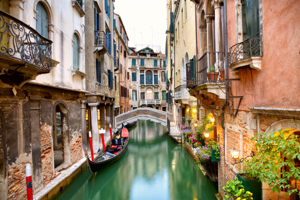 Ulice Canal v Benátkách - Fotografie, Obrázek