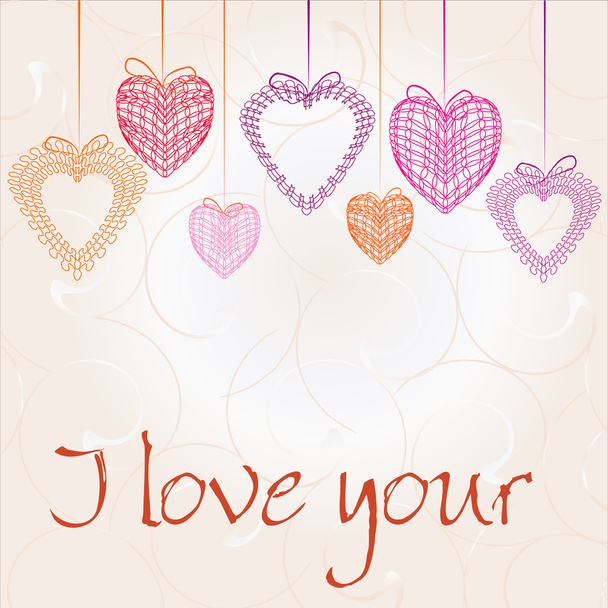 Vector valentine background with heart - Vector, imagen