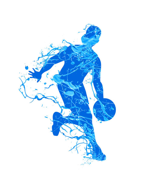 Basketball player. Vector splash paint - Vector, Image