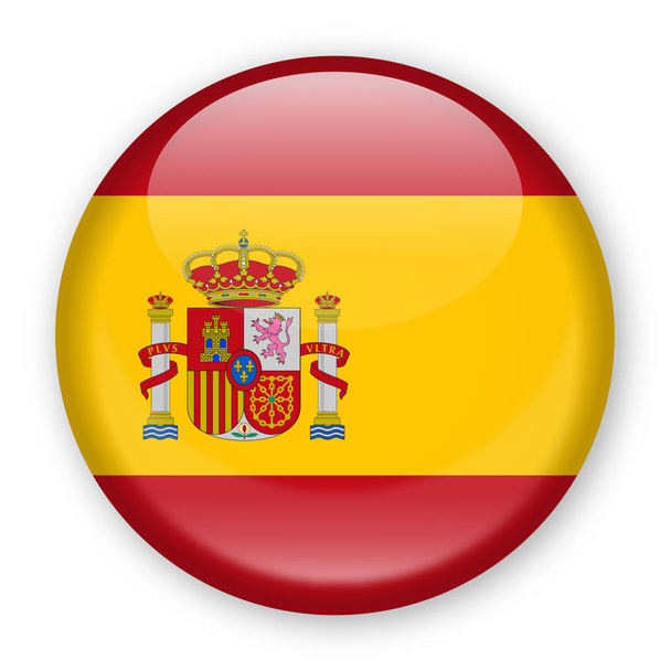 Векторний прапор Іспанії кругла іконка - Вектор, зображення