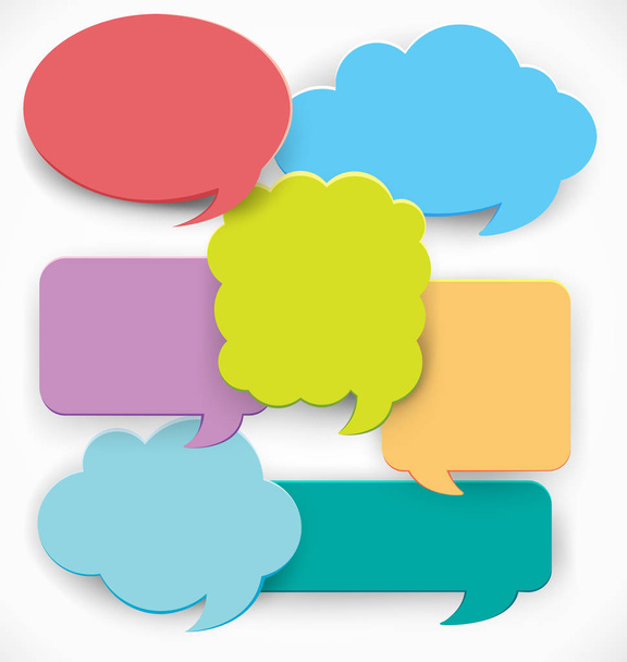 Speech bubble templates in many colors - Vector, Image