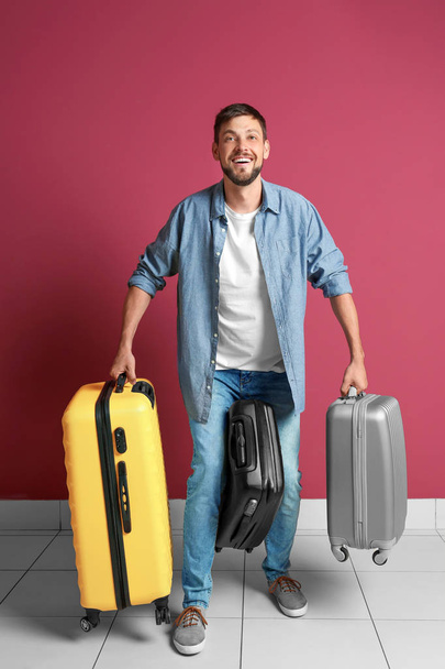 Man with overweight luggage  - Photo, Image