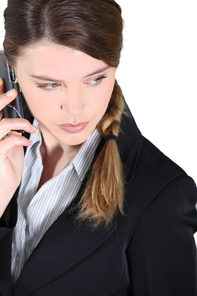 Young businesswoman on the phone. - Фото, зображення
