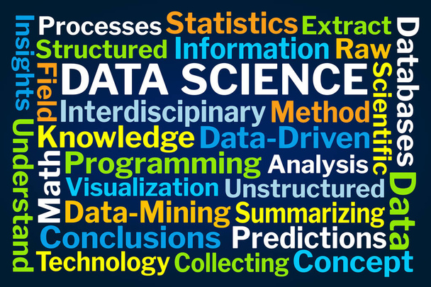Data Science Word Cloud - Foto, afbeelding