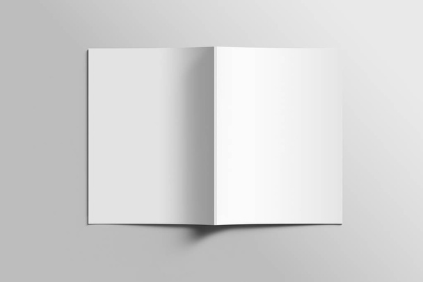 Blank A4 photorealistic brochure mockup on light grey background.  - Photo, Image