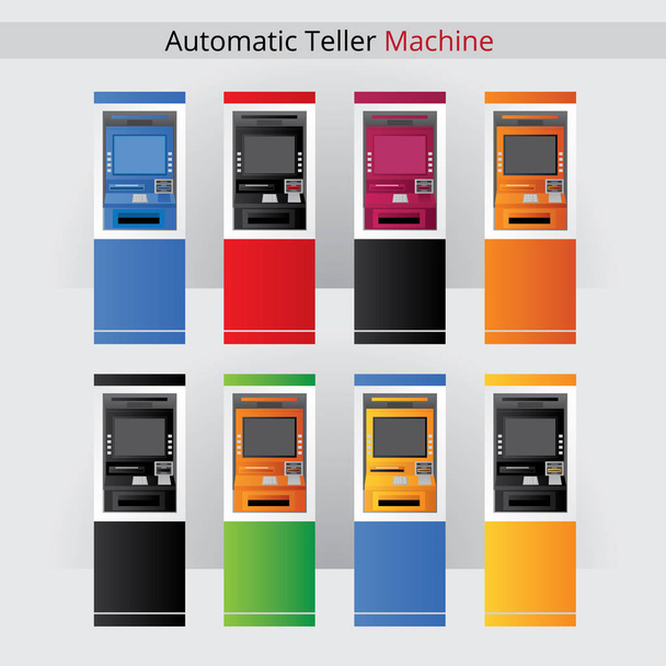 ATM vektoros illusztráció automatikus Teller Machine - Vektor, kép