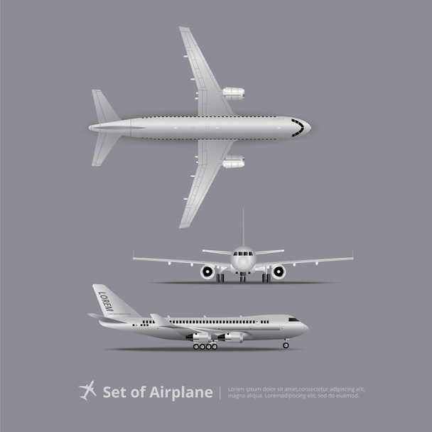 Set of Airplane Isolated Vector Illustration  - Vector, Image
