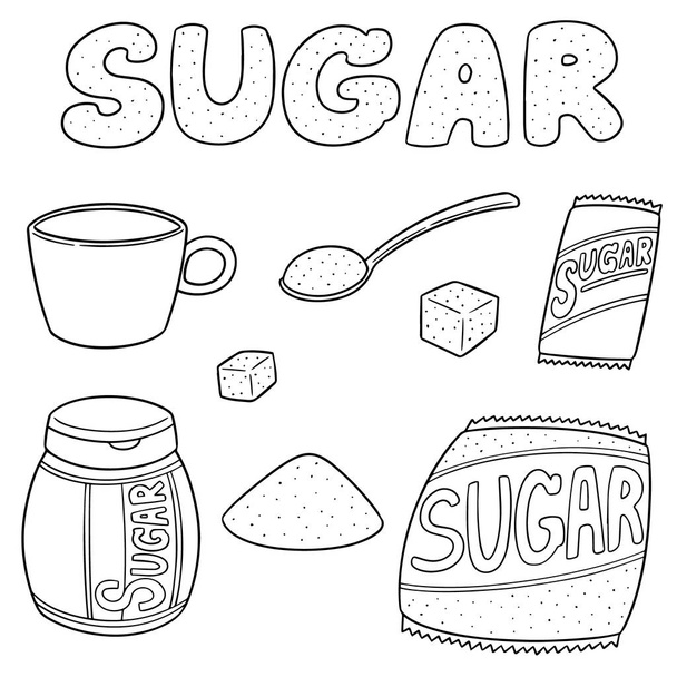 砂糖のベクトルを設定 - ベクター画像
