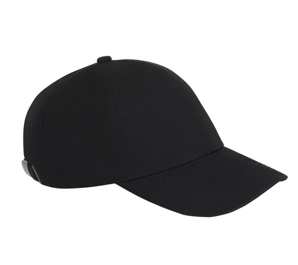 Чорна бейсбольна шапка на білому тлі, чистий, вид збоку
 - Фото, зображення
