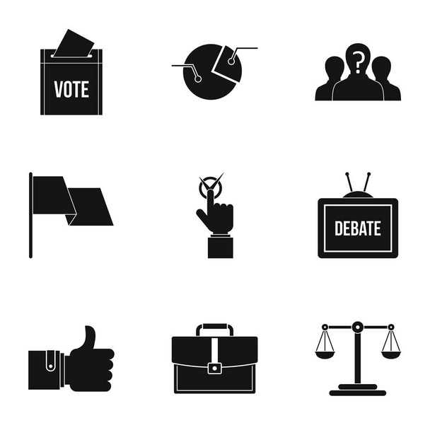 Legal icons set, simple style - Vector, Image
