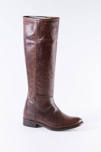 Female Brown Boot on White Background - Photo, Image