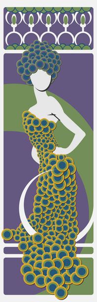 Illustration Femme Art Nouveau stylisée
 - Vecteur, image