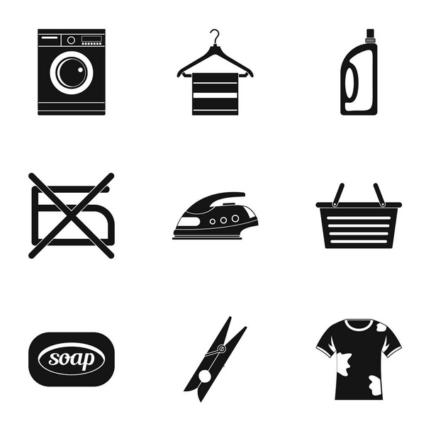 Набір іконок для миття по дому, простий стиль
 - Вектор, зображення