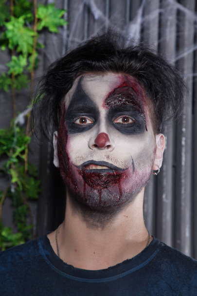 portrét strašidelný krvavé mrtvé zlo klaun - Fotografie, Obrázek