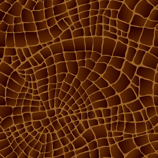 Brown leather texture seamless pattern background - Vector, imagen