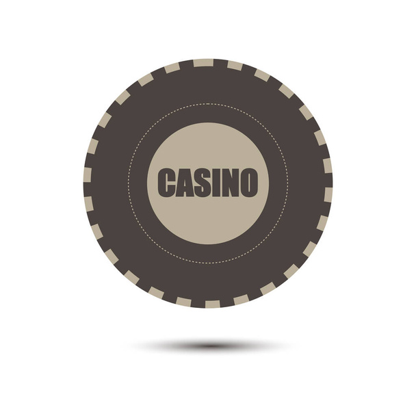 Poker chips casino vector gokken spel geïsoleerd plat ontwerp - Vector, afbeelding
