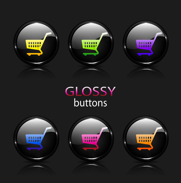 Vector shopping buttons - Vektor, kép