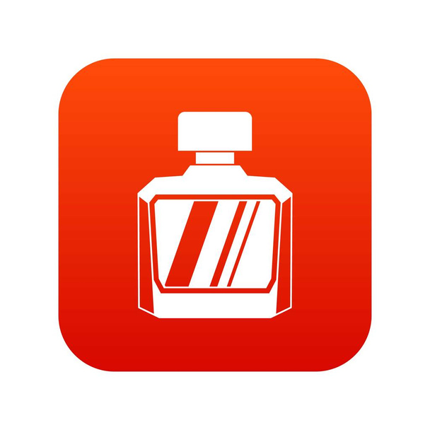 Jar of perfume icon digital red - Vektör, Görsel