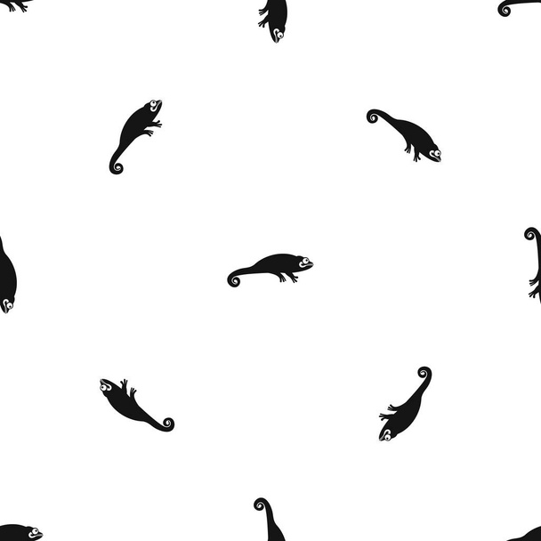 Chameleon pattern seamless black - Vector, afbeelding