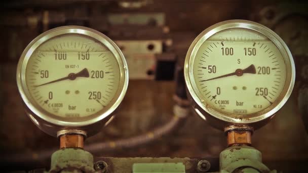 Industrial Pressure Gauges - Footage, Video