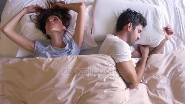 Couple Lying In Bed  - Video