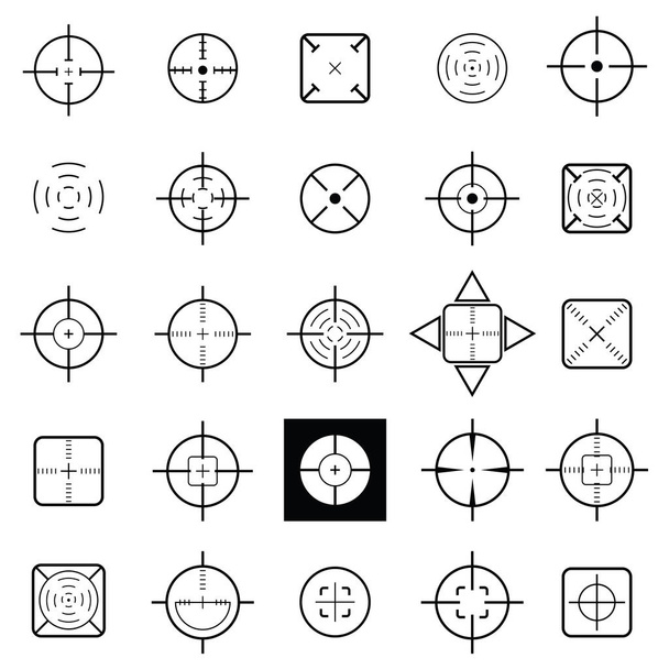 el conjunto de iconos de punto de mira
 - Vector, imagen
