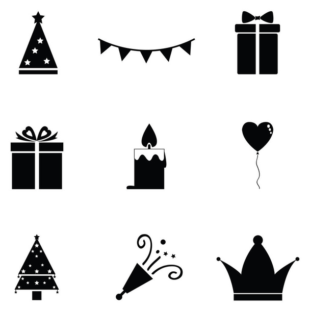 new year icon set - Vector, Image