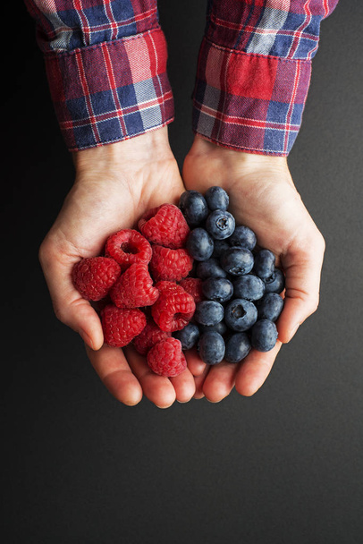 Berries in hands - 写真・画像