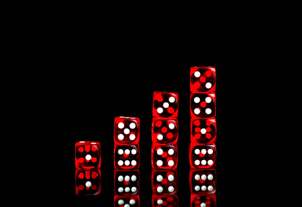 dice on black background - Photo, Image