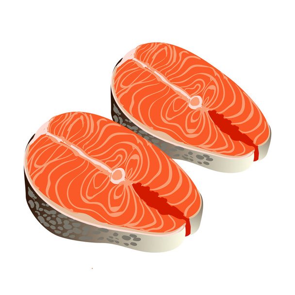 Illustration de steak de saumon
 - Vecteur, image