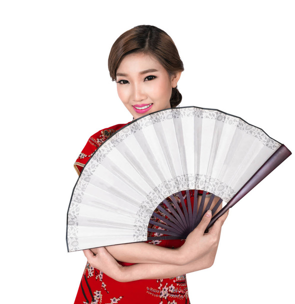 Dame Chunese en robe chinoise
 - Photo, image