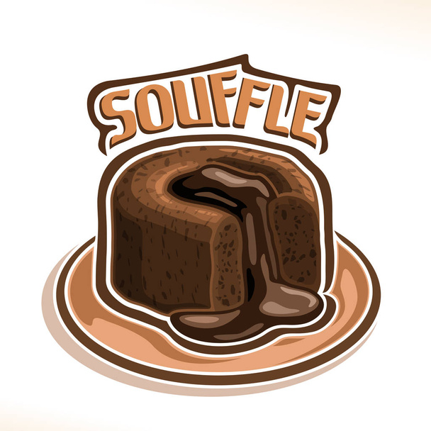 Logotipo do vetor para Souffle de chocolate
 - Vetor, Imagem
