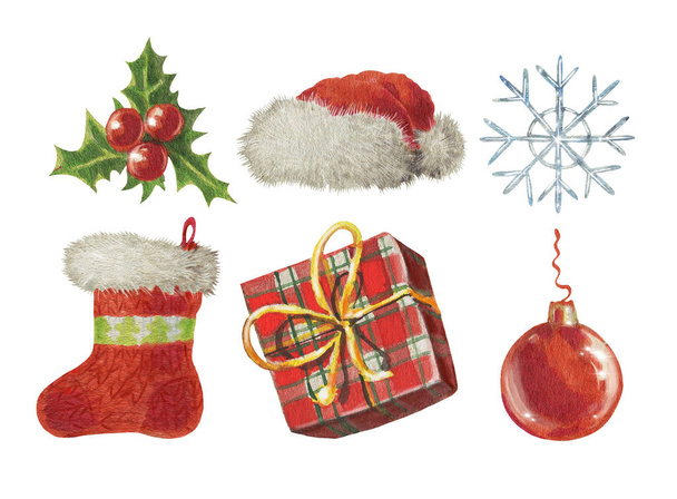 Christmas decorative elements set - Photo, Image