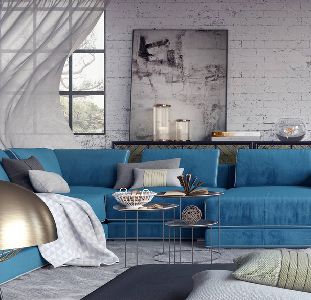Living room, interior design - Photo, Image